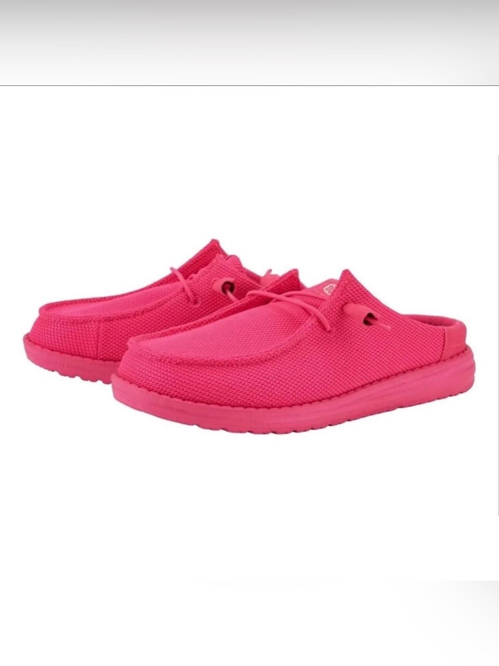 NWT Hey Dude Windy Slip Mono Electric Pink Casual Loafer Womens Shoes Size 10
